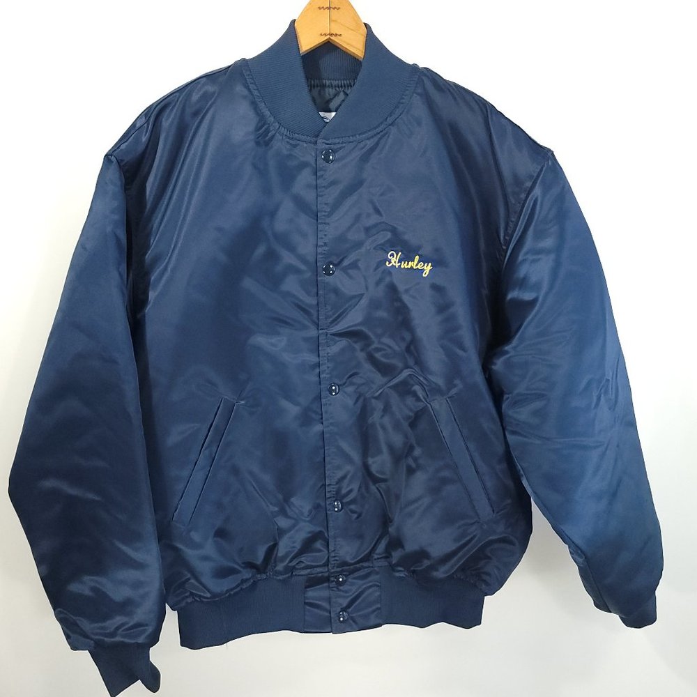 Vtg West Sebring Vol Fire Dept Satin Jacket Men's XL Game Sportswear Snap Front